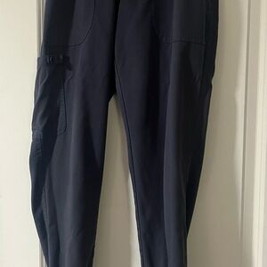 Black Cargo Pants with Relaxed Fit and Tapered Legs